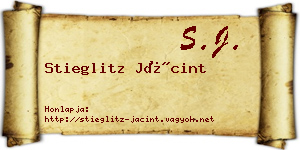 Stieglitz Jácint névjegykártya